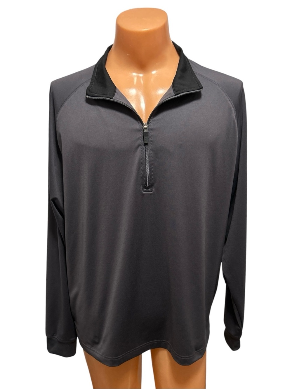 Walter Hagen Men’s 1/4 Zip Long Sleeve Golf Pullover Contrast Collar Size Large.